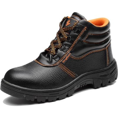 Bottes de sécurité de travail pour hommes, résistantes à l'usure, baskets de travail Anti-écrasement et Anti-perforation, bottes imperméables, bottes de protection indestructibles 42 noir