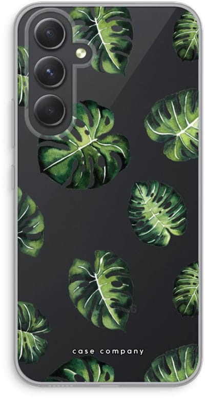 Case Company® - Hoesje geschikt voor Samsung Galaxy A54 hoesje - Tropische bladeren - Soft Cover Telefoonhoesje - Bescherming aan alle Kanten en Schermrand