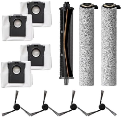 Robotstofzuiger Onderhoudsset - Vervangingsonderdelen Kit - Stofzuigen Optimaliseren - Complete Reinigingsonderdelen - 11 Stuks - Grijs