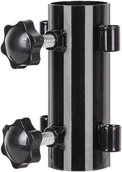 Grondpaal Tentstok - Paalhouder - Stabiel Kamperen - Verstelbaar Aluminium - 25-33mm - Zwart