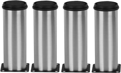 4x Verstelbare RVS Meubelpoten 50x150mm voor Kast, Bank en Tafel - Inclusief Schroeven