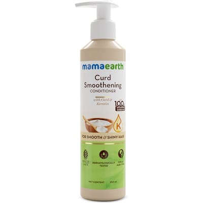 Mamaearth Après-shampoing Lissant au Yaourt 250 ml Pack Pour Cheveux Lisses Brilliants et Contrôle des Frisottis