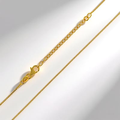 Cavill - Vergulde Venetiaanse Ketting - 925 Sterling Zilver - Verstelbaar 38-43 cm - Lichtgewicht Gouden Schakels - Elegant Dames Sieraad