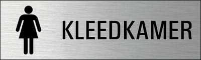Dames kleedkamer deurbordje met zelfklevende strip