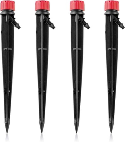 20 Stuks Micro Spray Drippers voor Drip Irrigatie, Verstelbare 360 Graden Tuin Sprinklers voor Bloembedden en Gazons, 18 cm