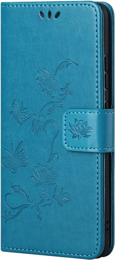 Coverup Bloemen & Vlinders Book Case - Geschikt voor OnePlus Nord CE 5G Hoesje - Blauw