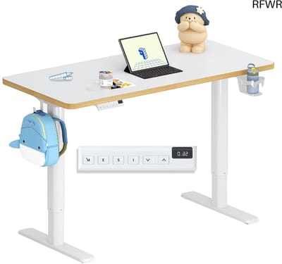RFWR® Ergonomisch Kinderbureau, Elektrisch In Hoogte Verstelbaar Met Geheugenfuncties