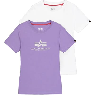 Dames-T-shirt Alpha Industries New Basic Big Logo (x2)