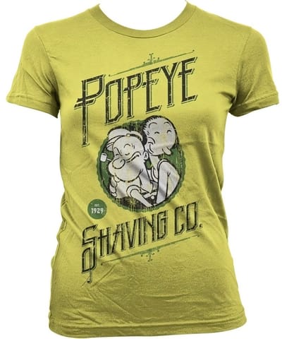 Popeye Dames Tshirt -S- Popeye's Shaving Co Geel
