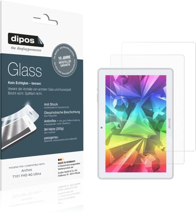 dipos – 2x Matte Pantserfolie geschikt voor Archos T101 FHD 4G Ultra | 9H Screenprotector