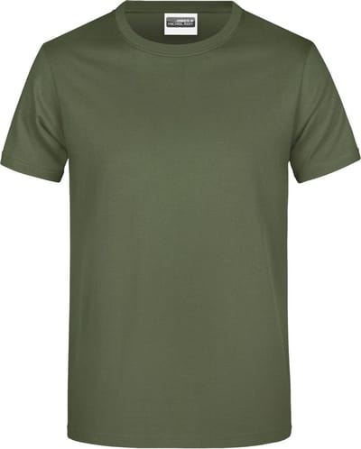 James And Nicholson Heren Ronde Hals Basic T-Shirt (Olijf)