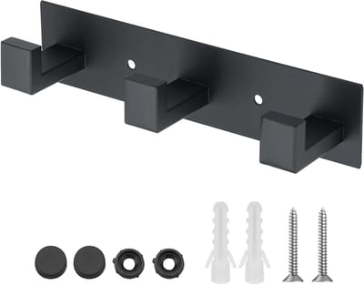 Solidchoice - Heavy Duty Roestvrijstalen Kapstokhaak met 3 Haken voor Kleding