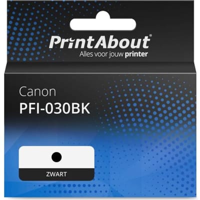 PrintAbout Inktcartridge PFI-030BK Zwart geschikt voor Canon