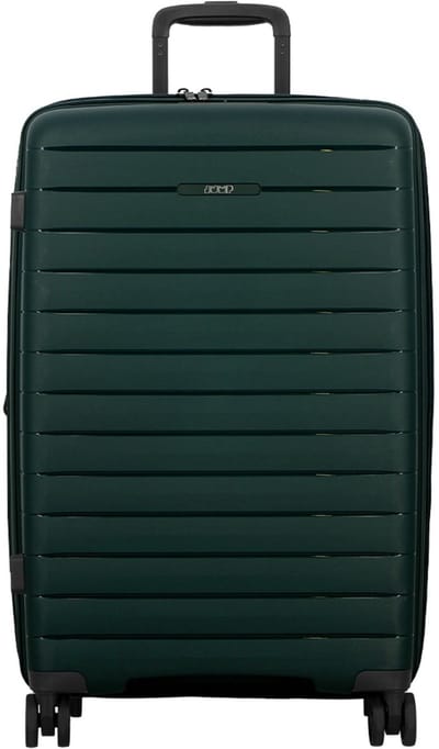 Jump Striper 4 wielen Trolley 68 cm met uitbreidingsplooi - Harde bagage - TSA slot - dark green