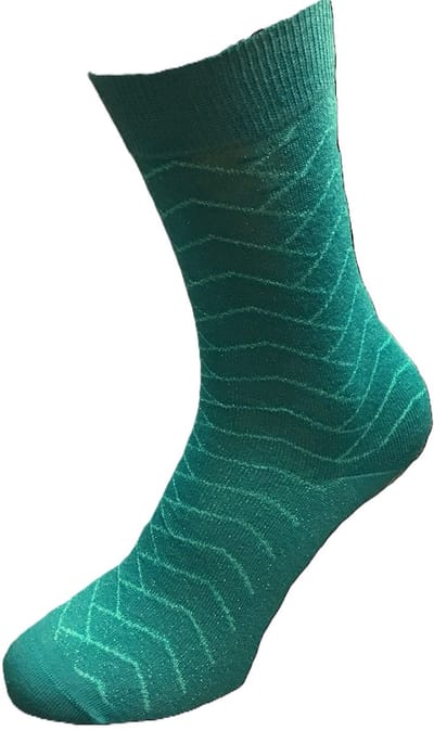 Bonnie Doon Katoenen Dames Sock met subtiel Glitter van zachte Lurex in vlecht patroon Groen Bauw maat 36/42 - ton sur ton glitter - feestelijk - chique - casual - gladde teennaad - Katoen - Comfortabel - Moroccan Blue - BP251101.612