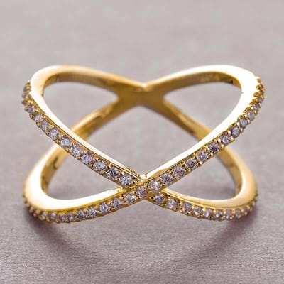 Huitan Mode Contracted Vrouwen Geometrische Ringen Gouden Kleur Markies Kristal CZ Trendy Trouw Verlovingsring Sieraden 10 brown