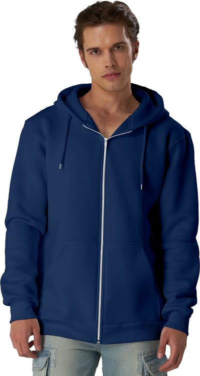 Smith & Solo hoodie heren met rits - vest met capuchon - sweatvest - Marineblauw S
