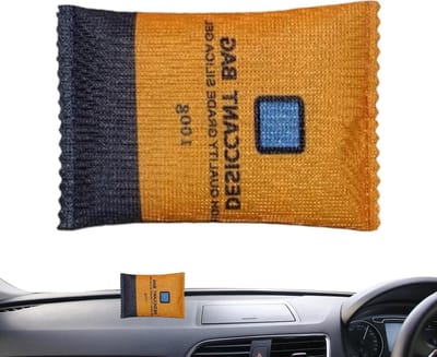 Herbruikbare Vocht Zakhanger - Luchtontvochtiger - Auto en Kast - Milieuvriendelijk Herbruikbaar - 14 x 8 cm - Oranje