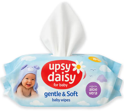 Upsy Daisy Serie - Hipoallergene Babydoekjes - Aloë - 80 stuks