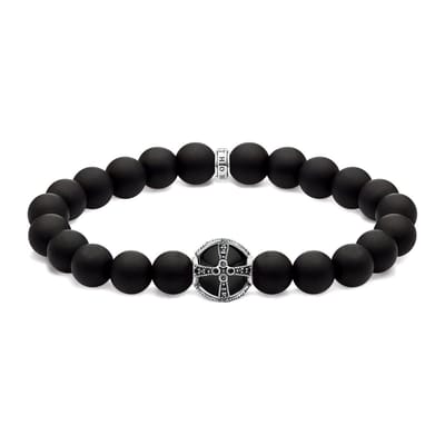 Thomas Sabo heren Armband 925 sterling zilver sterling zilver Obsidiavan 16 Zwart 32011380