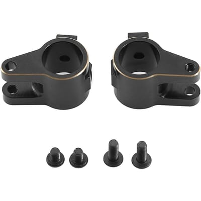 2 stuks zwarte coating messing asbuis link mount vervanging voor SCX10 PRO 1/10 afstandsbediening auto zwart