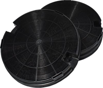 AllSpares Koolstoffilter (2 St.) voor afzuigkappen geschikt voor AEG-Electrolux 902979358-6 - Type 29 - E3CFT29, I.KE.A. NYTTIG FIL 600, Whirlpool 484000008572 - AMC912 en Elica F00428 - 1S (Ø198mm)
