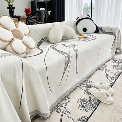Nordic Ins Stijl Bankovertrek Stof Volledige Hoes Chenille Alle Seizoenen Anti-kattenkrab Amerikaanse Bank Handdoekovertrek Volledige Hoes 180*130cm