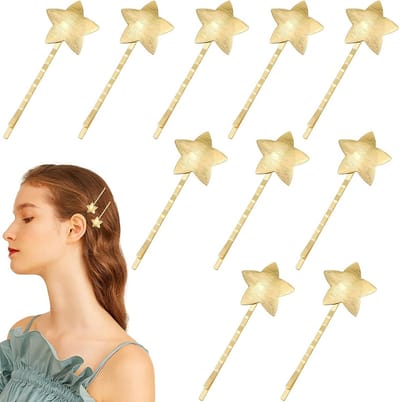 10 Stuks Gouden Ster Haarspeldjes voor Dames en Meisjes - Bruiloft Haaraccessoires