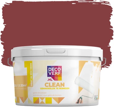 Decoverf clean muurverf donkerkoraal, 2.5L