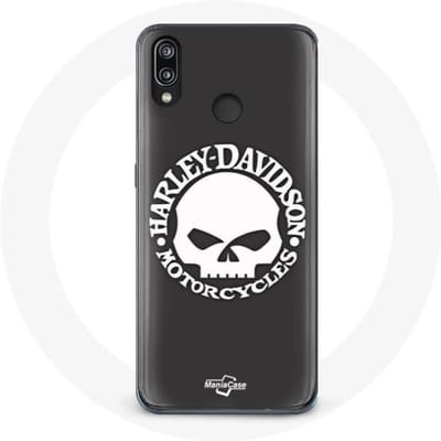 Coque - Harley Davidson - P20 Lite - Noir - Souple - Tête de mort
