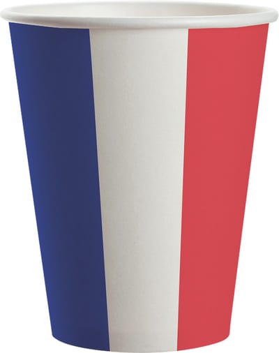 Boland - Set 8 papieren bekertjes France - Voetbal - Frankrijk - Les Bleus - Voetbal