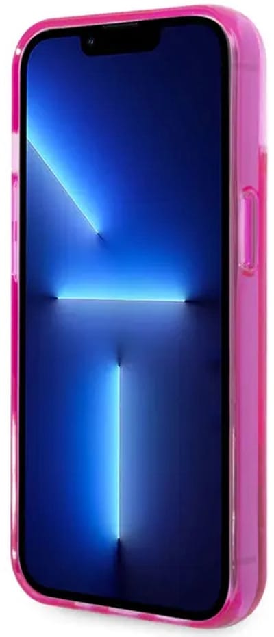 Karl Lagerfeld iPhone 14 Plus Backcover hoesje - Liquid Glitter - RSG - Roze