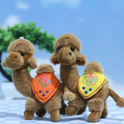 15cm Schattig dier kameel Pluche Speelgoed Sleutelhanger Dierlijke Hangers poppen voor Kinderen Cadeau