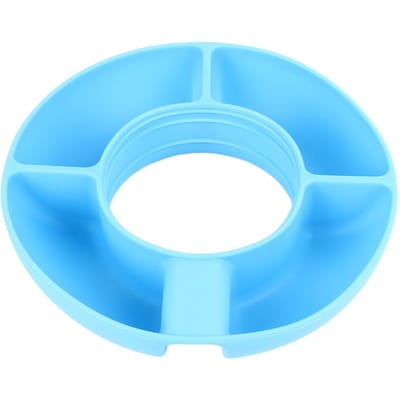 Snackkom Silicone Rond 4 Vakken Herbruikbare Snackring voor 40 oz Beker Films Kijken Spelen Blue blue