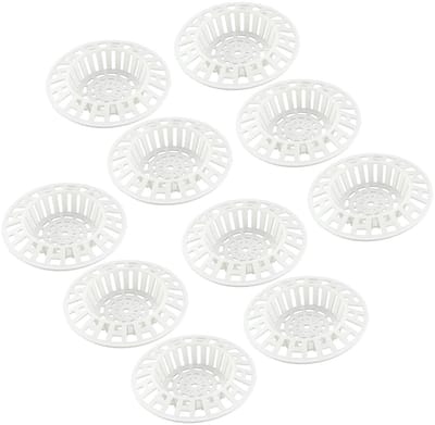 Dailygoods- Gootsteenzeef 10 Stuks - Plastic Gootsteenfilters - Douche Afvoer Cover - Afvoer Filter - Keuken/Badkamer - Hoogwaardige Kunststof - Afvoerfilter