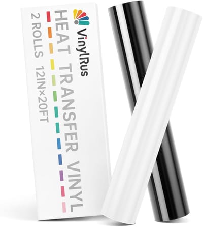 Hittepers Vinyl Rol Zwart en Wit - 30,5 cm Breed - Strijkvijlen voor Textiel, T-Shirts en Kleding