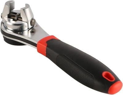 Ronte - Sleutel Gereedschap met Verstelbare Handratel en Rubberen Handvat, Reparatie van 6 tot 22 mm - Omkeerbaar