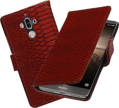 BestCases.nl Huawei Mate 9 Slang booktype hoesje Rood