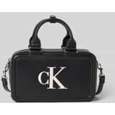 Calvin Klein Monogram Bauletto Crossbody Bag Black/white Maat: OS | Handtassen Outlet | Dames | Zwart