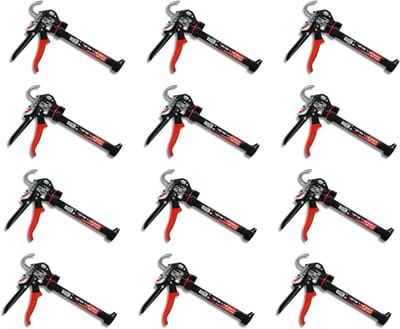 Kitpistool - Kitspuit - Kit aanbrengen - Hoge Druk Verhouding - 12 Stuks - Zwart