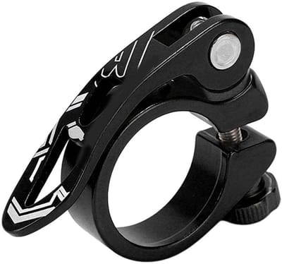 Dailygoody - MTB Fiets Zadelpen Klem - Lichtgewicht Aluminium - Snelle Bevestiging - 34.9mm - Geschikt voor Fietsen - Zwart