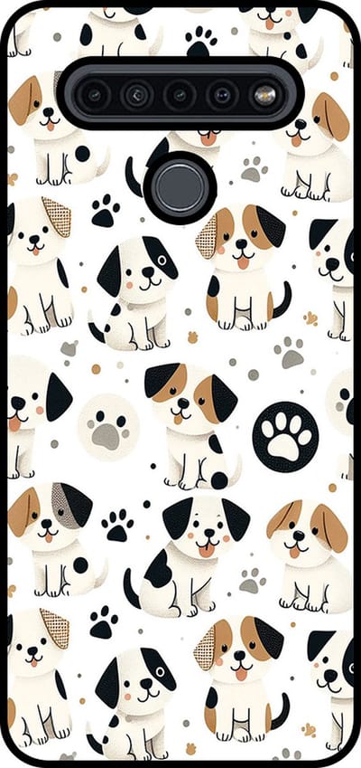 Smartphonica Telefoonhoesje Geschikt voor LG K41S met honden opdruk - TPU backcover case dog design geschikt voor LG K41S