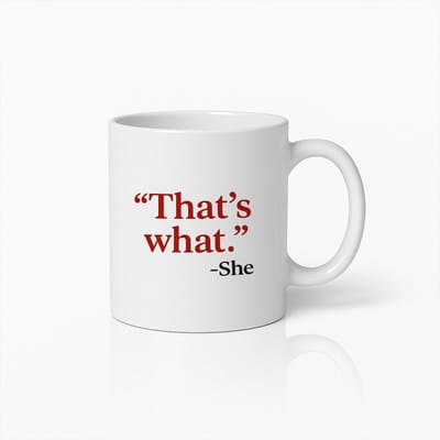 Koffiemok 330ml – “Dat Zei Zij” Quote – Grappige Cadeau Beker voor Vrienden, Kantoor en Humor Liefhebbers