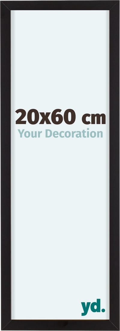 Your Decoration - Fotolijst 20x60 cm - Aluminium - Zwart - Virginia