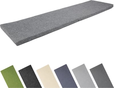 Garronda Bankkussen 150x40 cm – 4 cm dik – Waterafstotend & UV-bestendig – Grijs GD-AM-Dino