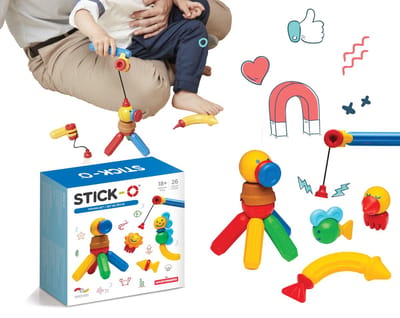Stick-O Fishing Set - Magnetisch Bouwspeelgoed - 26-delig - Montessori Speelgoed - vanaf 18 maanden