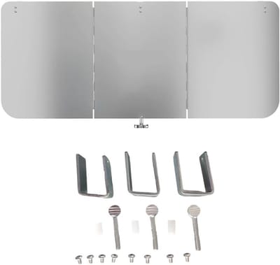 Terrasverwarmer Reflector - Warmtepaneel Aluminium - Efficiënter Verwarmen - Opvouwbaar Draagbaar Ontwerp - Verstelbare Maten - Zilverkleurig