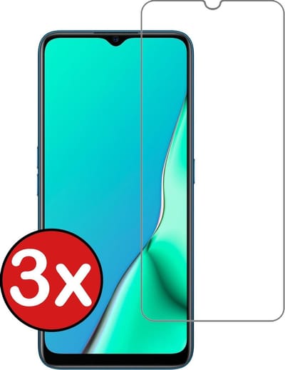 Screenprotector - 3 Stuks - Geschikt voor OPPO A5 2020 - Extra Sterk - Beschermglas - Gehard Glas - Tempered Glass - Screen Protector