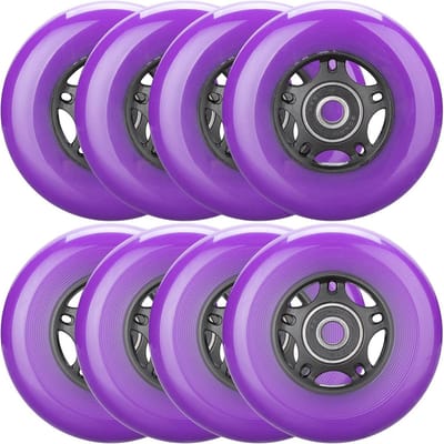 Universele Inline Skate Wielen Set 8 Stuks - 85A Hardheid - Voor Fitness, Rollerblades, Scooter en Bagage Reparatie - Diverse Maten