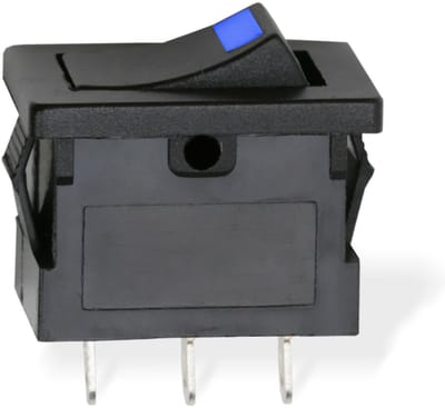 5x Rocker Schakelaar Zwart Met Blauwe LED – Verlichte Tuimelschakelaar SPST 12V 15A – Inbouw ON/OFF Schakelaar – Voor Elektrische Apparatuur En Voertuigen – Verkoopeenheid 5 Stuks [09027KE]